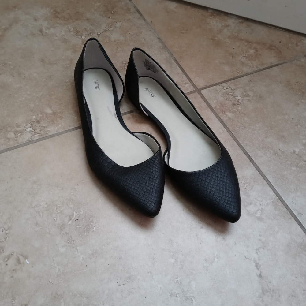 Snake print flats